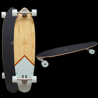 Skateboard de Cruiser en bambou et du canada en érable, planche longue, personnalisé, 37 pouces, AQ2009