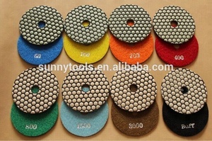 कंक्रीट चमकाने उपकरण ग्रेनाइट कृत्रिम पत्थर पानी पीस शीट हीरा पॉलिश पैड - Product Image 5