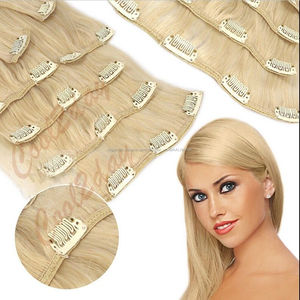 Productos de venta caliente pelo templo indio clip en la extensión 613 color <span class=keywords><strong>rubio</strong></span> tienda de Ali expreso clip en extensiones - Product Image 6
