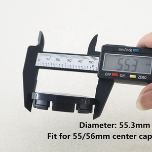 <span class=keywords><strong>Cache</strong></span>-roue de voiture noir personnalisé <span class=keywords><strong>55MM</strong></span> 56MM, en aluminium métallique en forme de dôme, élégant, avec autocollant en aluminium métallique en forme de dôme <span class=keywords><strong>55MM</strong></span> 56MM pour jantes de voiture - Product Image 2