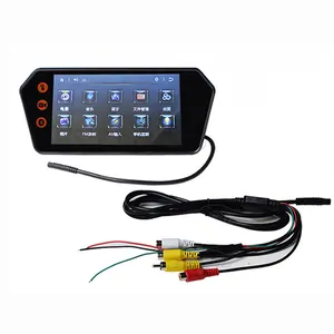 12V 24V Auto 7Inch Achteruitkijkspiegel Touchscreen Monitor Met Mp5 Bt