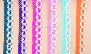 Nouveau design fleur coton indien guipure broderie dentelle - Product Image 6