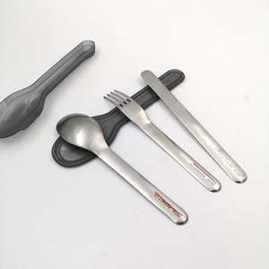 Cuillère <span class=keywords><strong>de</strong></span> vaisselle en acier inoxydable Offre Spéciale, ensemble <span class=keywords><strong>de</strong></span> couverts <span class=keywords><strong>de</strong></span> voyage, fourchette et couteau 3 pièces avec étui <span class=keywords><strong>de</strong></span> protection - Product Image 5