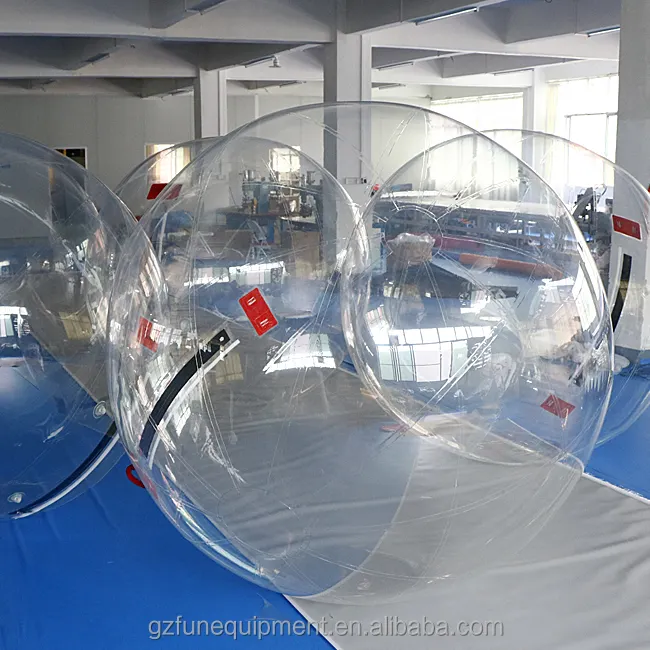 Vendita di fabbrica 1.8m direttamente trasparente walk on water ball water hamster ball gonfiabile water walking ball walk