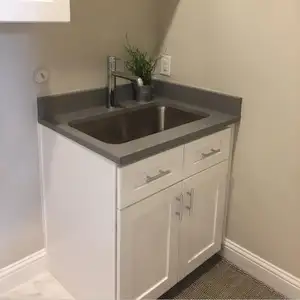 Классический белый шейкер из массива дерева, дизайн шкафа для ванной комнаты