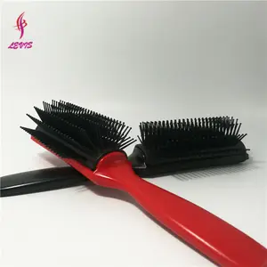 Brosse à cheveux en plastique pour salon de coiffure, peigne pour Massage avec Logo personnalisé à 9 lignes, meilleur vente en gros, 2021