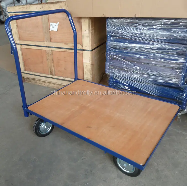 500 kg heavy duty pieghevole piattaforma di legno trolley