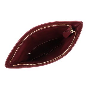 Burgundy Genuine Cow Leather Clutch Envelope Bag Wallet - Product Image 4