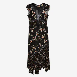 Женское шифоновое платье макси, Длинное Элегантное летнее платье с цветочным принтом