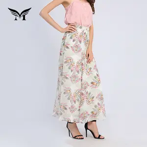 Изготовленная на заказ Печать летние модные пляжные/домашние тапочки женские новейшие Длинные Цветочные Макси юбка дизайн для женщин