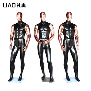 2024 New Type Matte Black Chrome <strong>Mannequin</strong> <strong>Male</strong> for Clothing Shop - Product Image 1