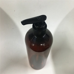 Boston Vòng 500ml/16oz hổ phách Chai nhựa PET rỗng với <span class=keywords><strong>Lotion</strong></span> bơm cho dầu gội đầu hoặc kem dưỡng da - Product Image 5