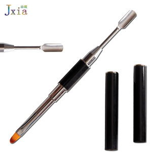 Jiexia Double Usage Manucure Pédicure Outil Rond Brosse À Ongles et Cuillère Pour <span class=keywords><strong>Cuticules</strong></span> Pour les Ongles - Product Image 2