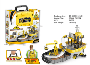 Camión de ingeniería de plástico Set Diy Kids <span class=keywords><strong>Parking</strong></span> Garage Toy - Product Image 2
