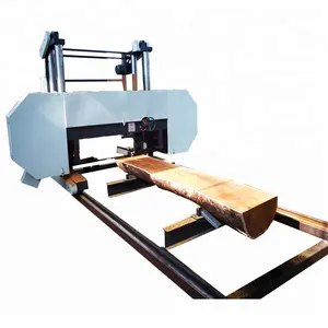 Lớn Ngang Diesel Bandsaw Mills Xách Tay Gỗ Cắt Ban Nhạc Saw Sawmill