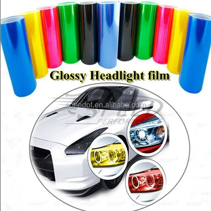 Hoge Flexibele Pvc Zelfklevende Auto Mistlamp Beschermende Gekleurde Koplamp Film