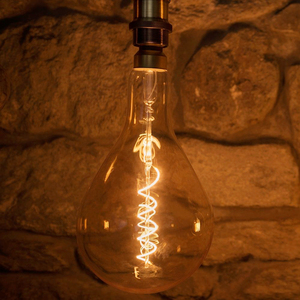 PS160 6W E27 Vintage <strong>Edison</strong> <strong>Light</strong> 1800K Dimmable LED Spiral Filament Bulb PS52 / A160 - Product Image 1