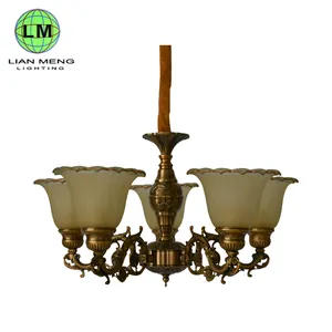 Classical bronze interior lighting chandelier Low-key luxury chandelier American style chandelier