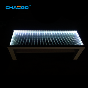 Led 3D Tempered Glass Light up <strong>Table</strong> Rectangle Illuminated Mirror Infinity <strong>Beer</strong> Pong <strong>Table</strong> - Product Image 3
