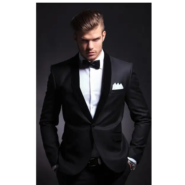 Morili Slim Fit Handsome Groomsmen Groom Tuxedos Party Prom Business Suits (Jacket+Pant) Mens Wedding Suits MMA447