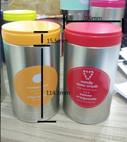 Boîte à thé 100g couvercle hermétique boîte à café pour thé ronde Matcha étain Matcha poudre épice thé boîte en métal