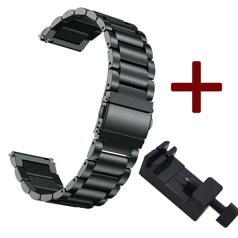 For Samsung Galaxy 42 46mm Watch Bands Straps 20mm 22mm Stainless Steel Quick Release forGear S3 /Classic huami amazfit bip band