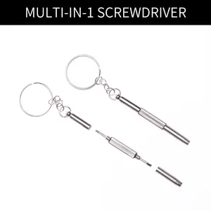 Shi chi mini kit de ferramenta 3 em 1, chave de fenda de óculos, kit de ferramentas de reparo com chaveiro