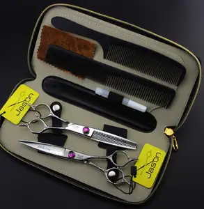 356 # парикмахерских ножниц, комплект из 4 предметов для маленьких + расчески + сумка 5,5 ''бренд Джейсон вырезать ручка 440C профессиональных парикмахерских ножниц филировочные ножницы для волос