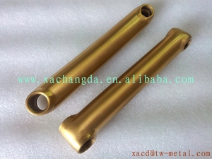 Brazos de manivela para bicicleta BMX personalizados XACD, hechos por ti, juego de manivela con color dorado, brazos de manivela BMX con anodizado dorado - Product Image 3