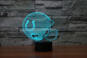 NFL Casco 3D lámpara 7 lámpara RGB Luz de Colores 3d increíble ilusión Óptica - Product Image 4