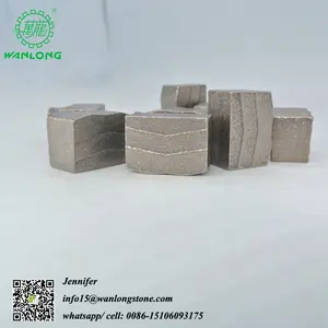 Wanlong алмазный камень резка сегмент применение в двойной лезвие карьер камень резка машины