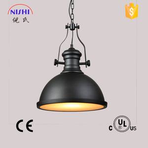 <span class=keywords><strong>Nero</strong></span> moderno semplice lampada Loft industriale caldo <span class=keywords><strong>bianco</strong></span> ferro metallo ciondolo stile nordico rustico ombra pietra E26 Base per la stanza - Product Image 2