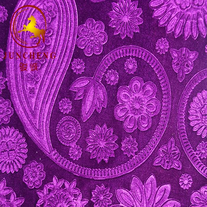 Бархатная ткань для одежды с начесом и цветочным дизайном