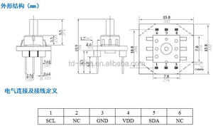 Modulo Sensore di Pressione Digitale Taidacent I2C XGZP6867, Sensore di Pressione Differenziale con Uscita a Vuoto da -100 a 0 kPa - Product Image 5