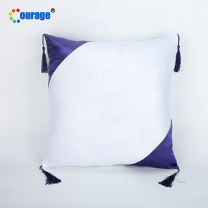 Yiwu square Shape Plain <strong>Decorative</strong> <strong>Throw</strong> <strong>Pillows</strong> Sublimation <strong>Pillow</strong> with Tassels - Product Image 4