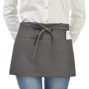 Tablier élégant pour hommes et femmes, tablier court, taille de chef