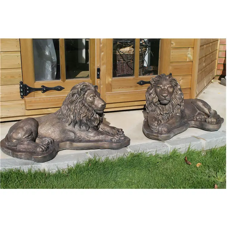 Estatua de León de piedra natural duradera para exteriores, gran oferta, calidad superior