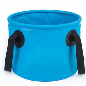 Plegable de plástico impermeable de Lona de PVC bolsa de playa cubo para pesca de Camping