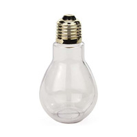 Tasse d'eau en verre transparent, de 100ml, 200ml, 300ml, 500ml, pour jus à lait, récipient en forme d'ampoule,
