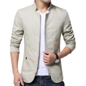 جاكيت YSMARKET رجالي بأربعة ألوان ومقاسات من <span class=keywords><strong>M</strong></span> إلى 5XL، تصميم بياقة واقفة، موضة خريف كاجوال بسحاب، قطعة علوية بقصة ضيقة وأكمام طويلة، ملابس خارجية موديل E2021 - Product Image 4