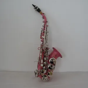 Pink色ボディBended Soprano Saxophone