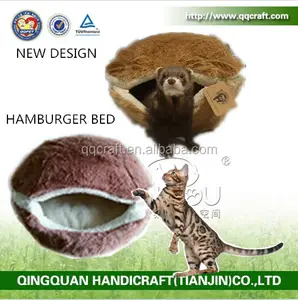 Cat Hamburger Bed & QQPet Luxury Pet Dog Bed & burger bun pet cat bed