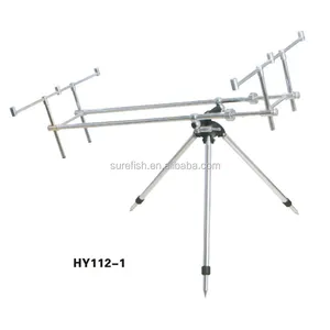 LIUYI Aluminum Carp Fishing Rod Pod 4 Feet Adjustable Pole Stand Holder  Foldable Fishing Pole Pod Stand Tackle Fishing Alarms Tools (Color :  Without Bite Alarms) : : Sports & Outdoors
