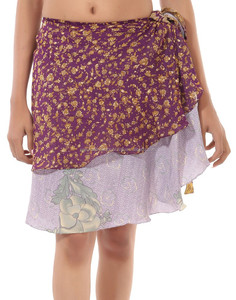 กระโปรงผ้าส่าหรีหลากสีสำหรับผู้ใหญ่ลำลองฤดูร้อน - Product Image 1