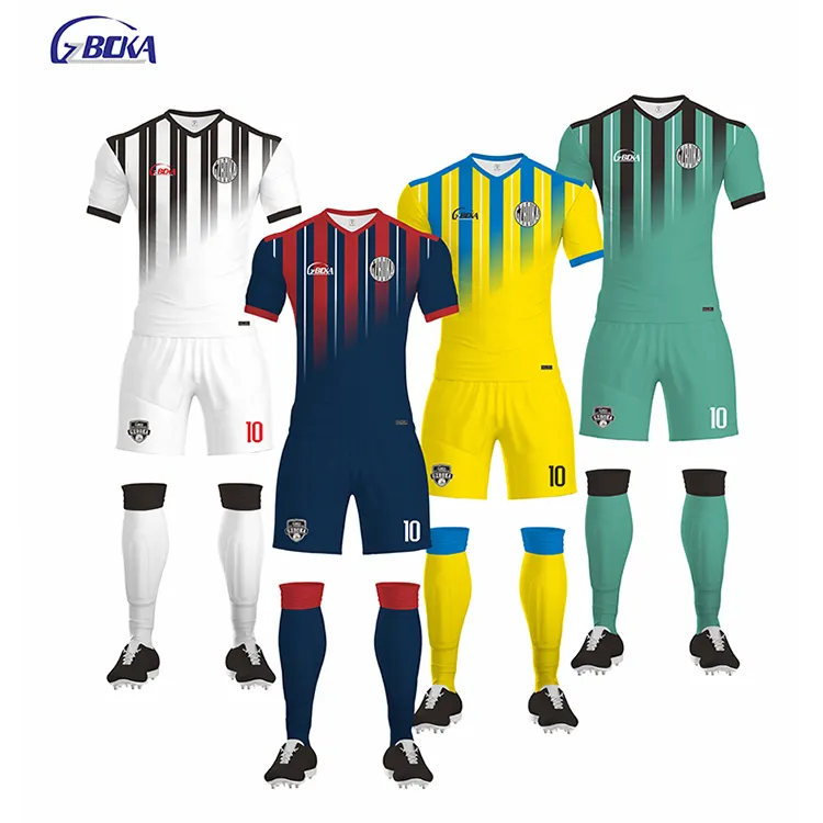 Factory wholesale football uniforms youth soccer jersey design your football kit
