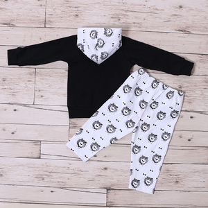 Venta al por mayor otoño Niñas Ropa conjuntos León impreso algodón fresco niños bebé niño conjuntos de ropa - Product Image 3