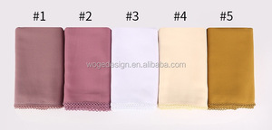 Venta al por mayor bufandas de alta calidad Dupatta chal turbante de las mujeres grandes de gasa pesada de poliéster liso musulmán <span class=keywords><strong>Hijab</strong></span> - Product Image 3
