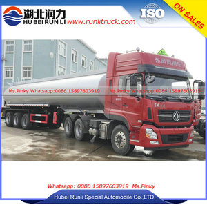 Remorque de transport en réservoir d'éthanol, semi-remorque de réservoir en acier inoxydable, 37500l - Product Image 5