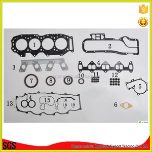 Auto Engine Parts WL WLT Merombak Penuh Gasket Set/lengkap Gasket kit 8ASX-10-271 UNTUK Mazda B2500