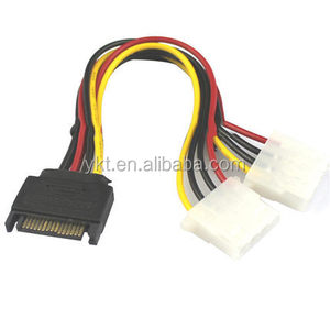 Cable de Extensión de Alimentación Molex de 4 Pines para Computadora, Conector Macho 1 a <span class=keywords><strong>2</strong></span> Puertos Hembra, Cable Divisor de Alimentación en Y - Product Image 5
